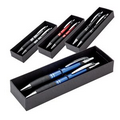 Pen & Pencil Set w/ Aluminum Barrel & 2 Ring Accents